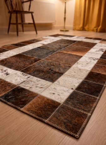 Rectangle Leather Rug