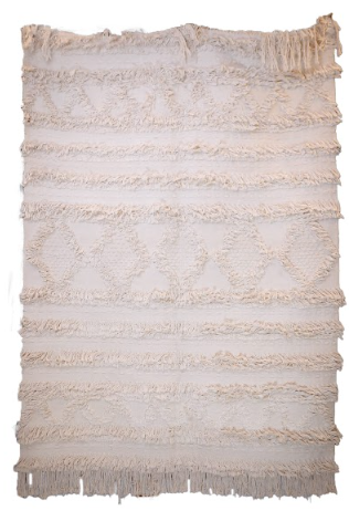 Off White Fringe Rug