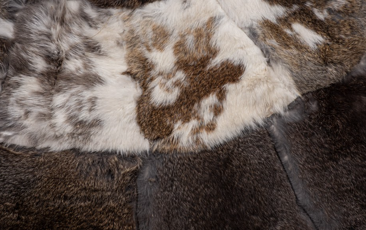 Dark Color Handmade Leather Rug