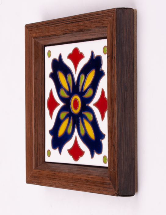 Handmade Ceramic Wall Frame - Floral Elegance