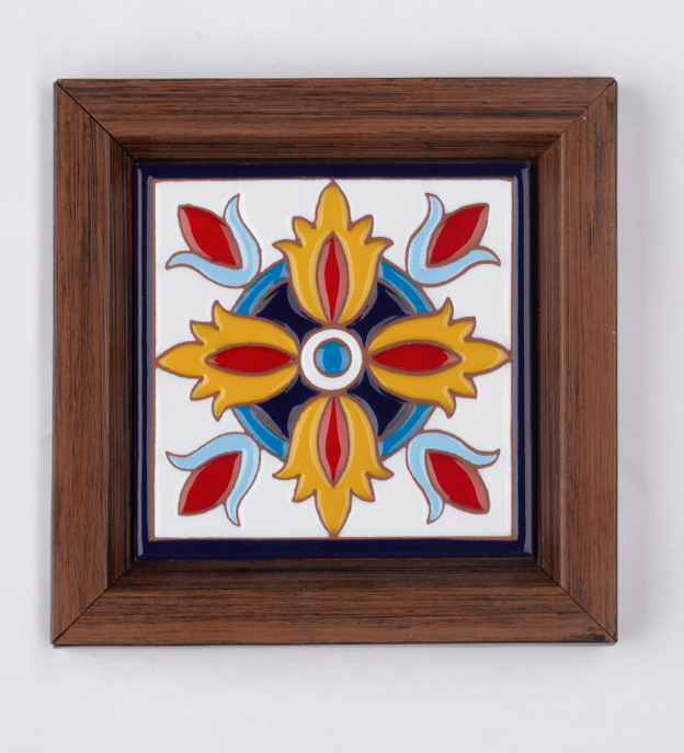 Handmade Ceramic Wall Frame - Radiant Blossom