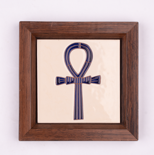 Handmade Ceramic Wall Frame - The Ankh Symbol
