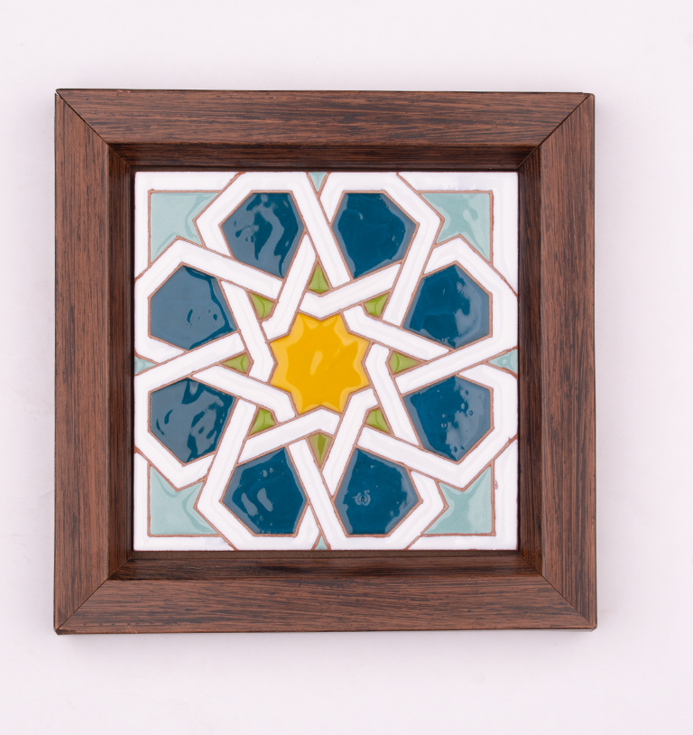Handmade Ceramic Wall Frame - Geometric Star