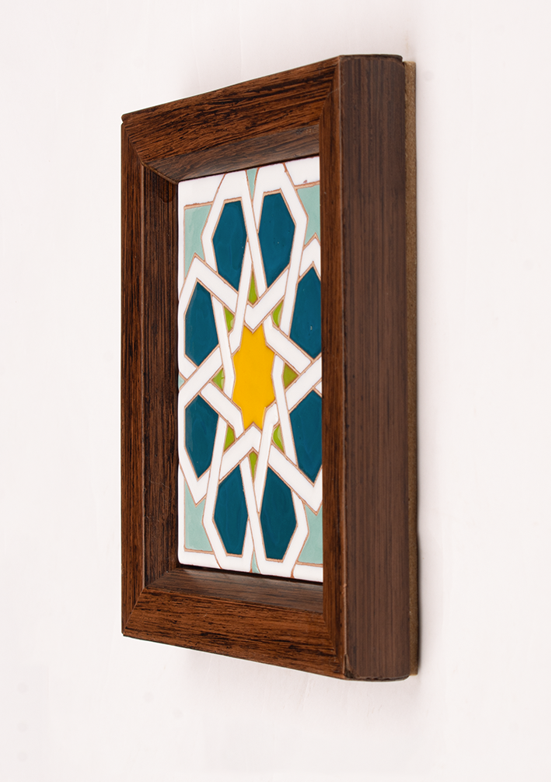 Handmade Ceramic Wall Frame - Geometric Star
