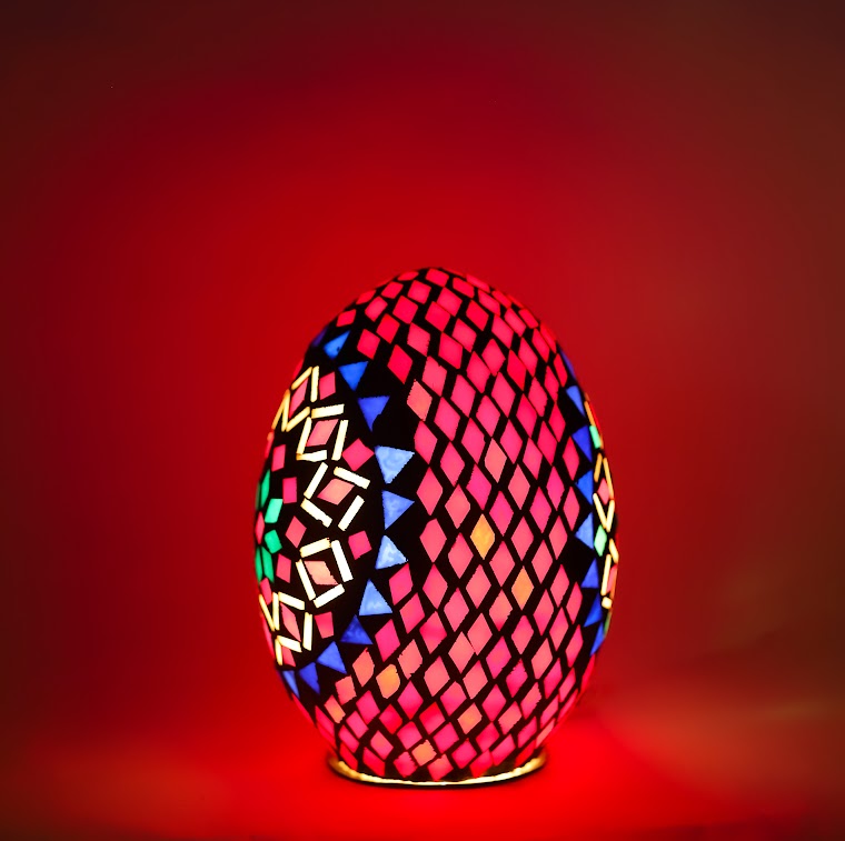Reddish Glass Light