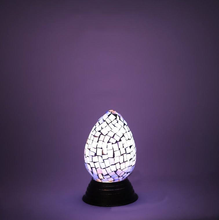 Purple Oval Glass Light