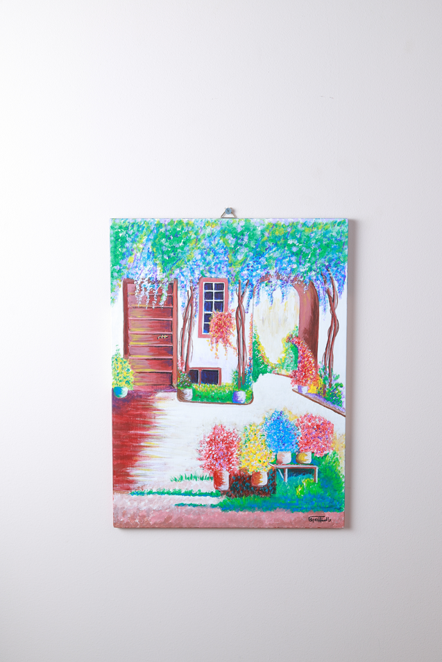 Home Garden Acrylic Painting
