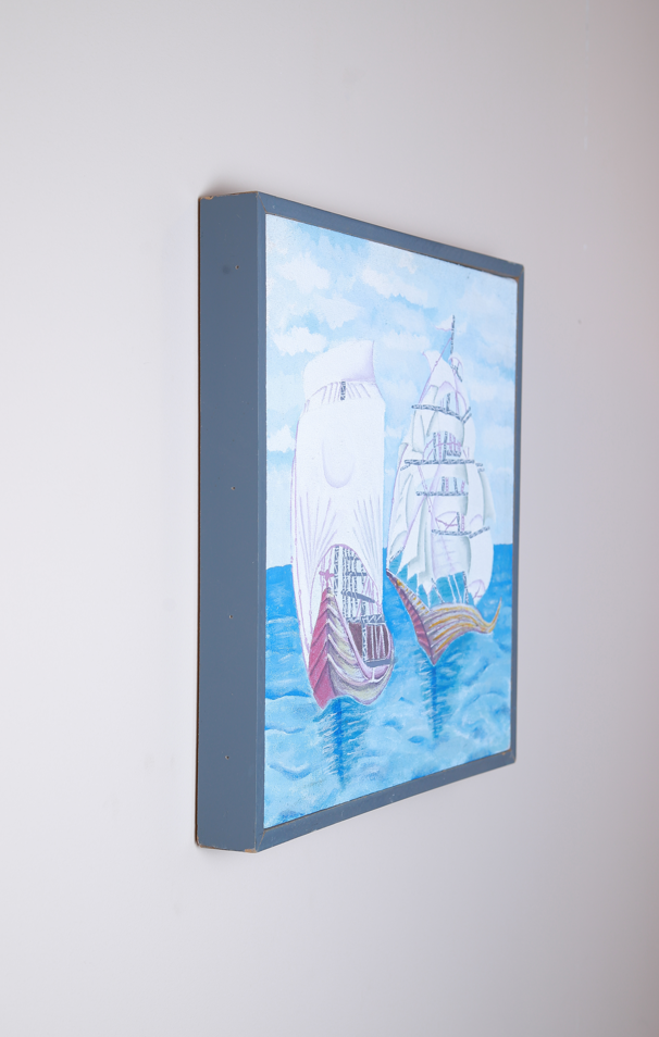 Ships Acrylic Painting