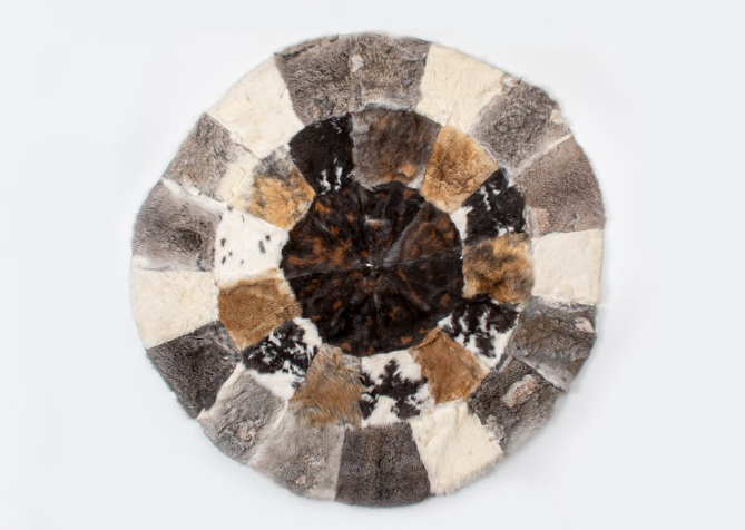 Multicolors Handmade Furry Rug