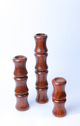 Handmade wooden Candle holders set