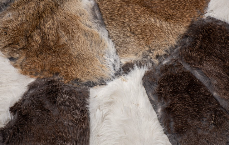 Tricolors Handmade Leather Rug