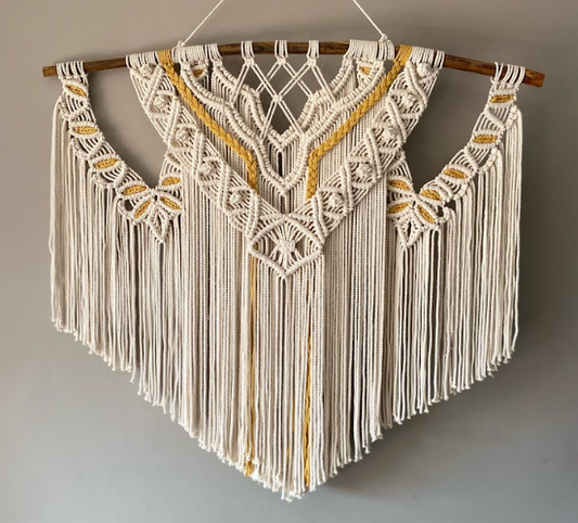 Yellow & White Macrame