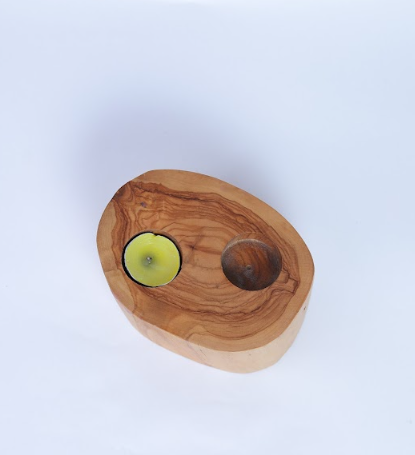 Wooden Double Candle