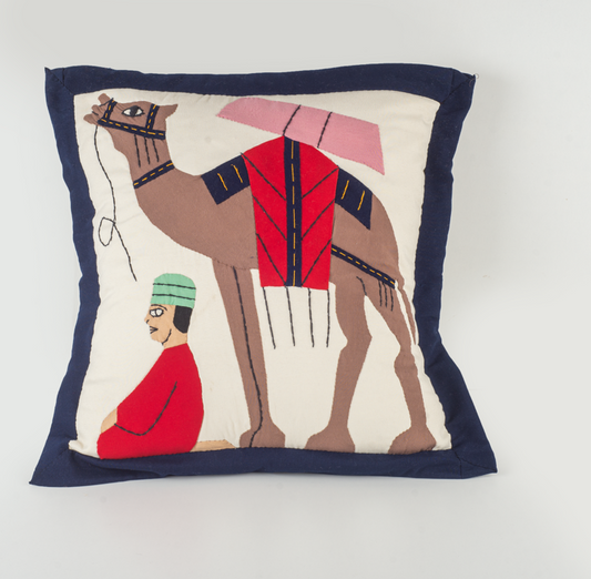 Handmade canvas cushion