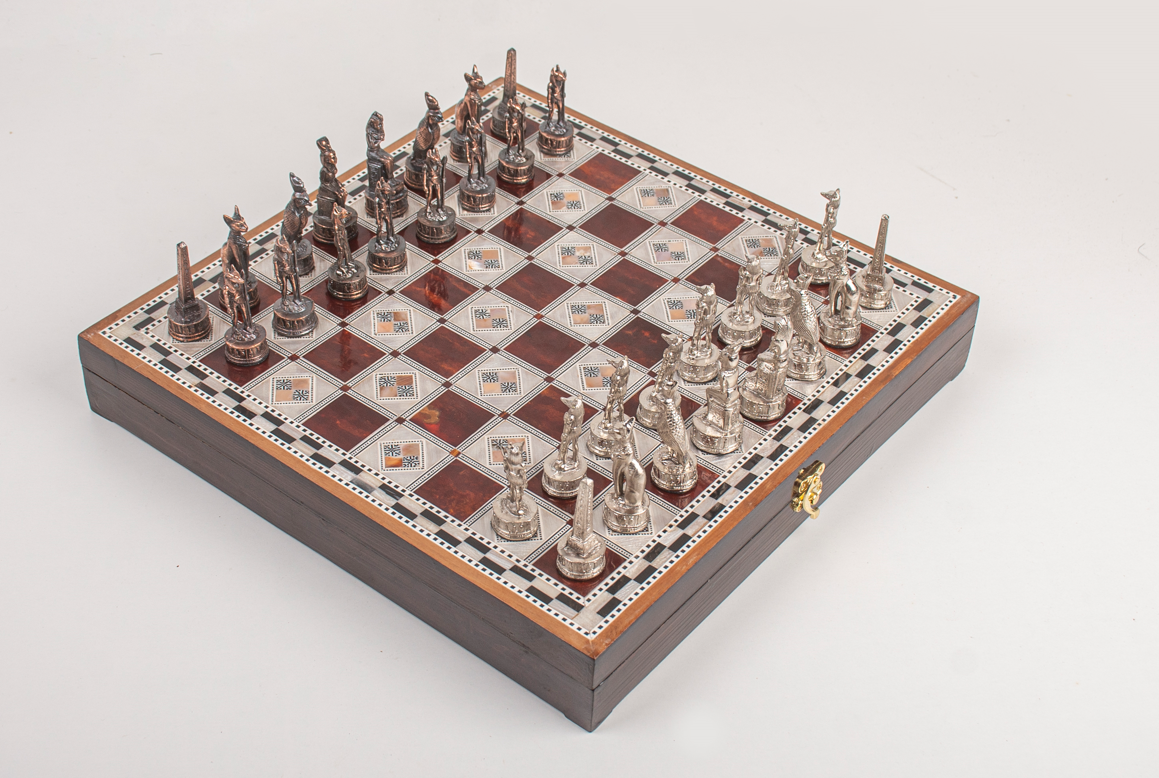 Handmade Wooden/Seashell Chess - Box