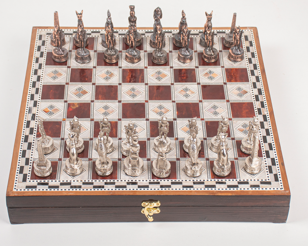 Handmade Wooden/Seashell Chess - Box