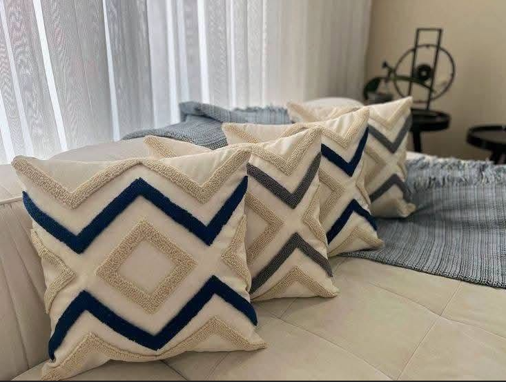Azure Diamond Cushion