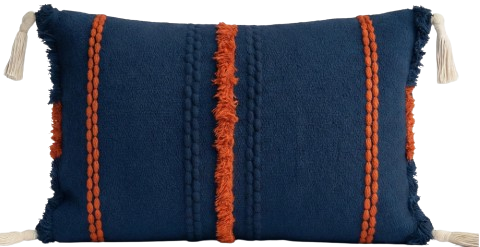 Navy Ember Hand woven Cushion