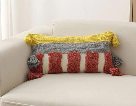 Colorful Serpentine Tufted Cushions