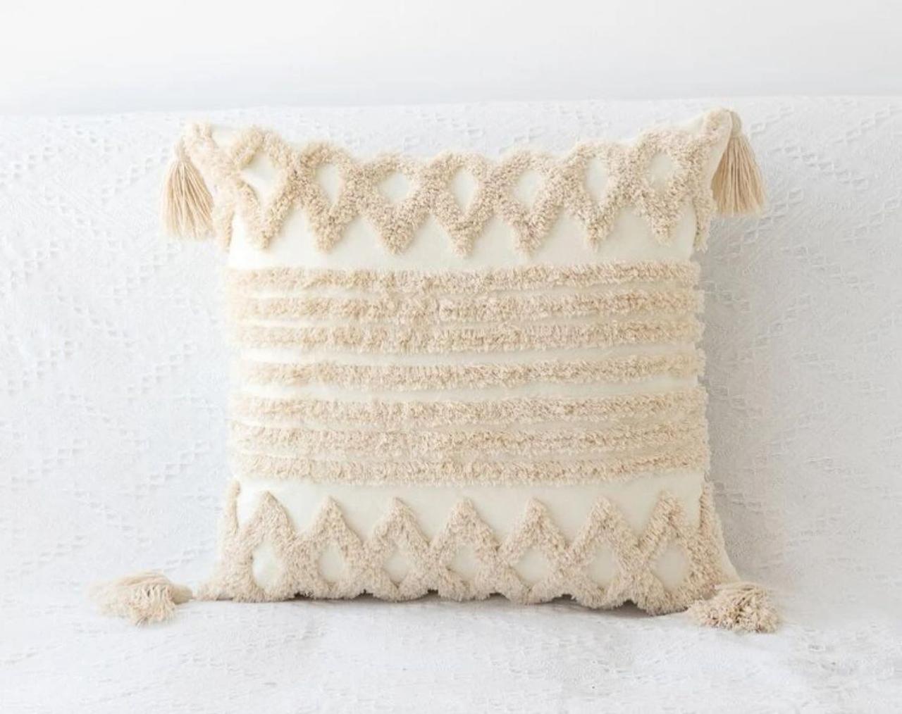 Beige Tufted Cushions