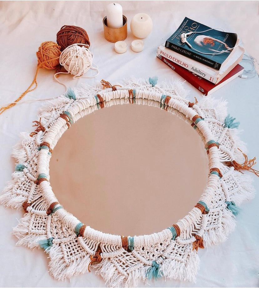 Colored Mirror Macrame