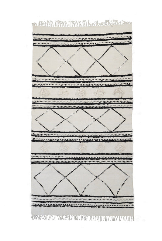 Black & White Current Rug