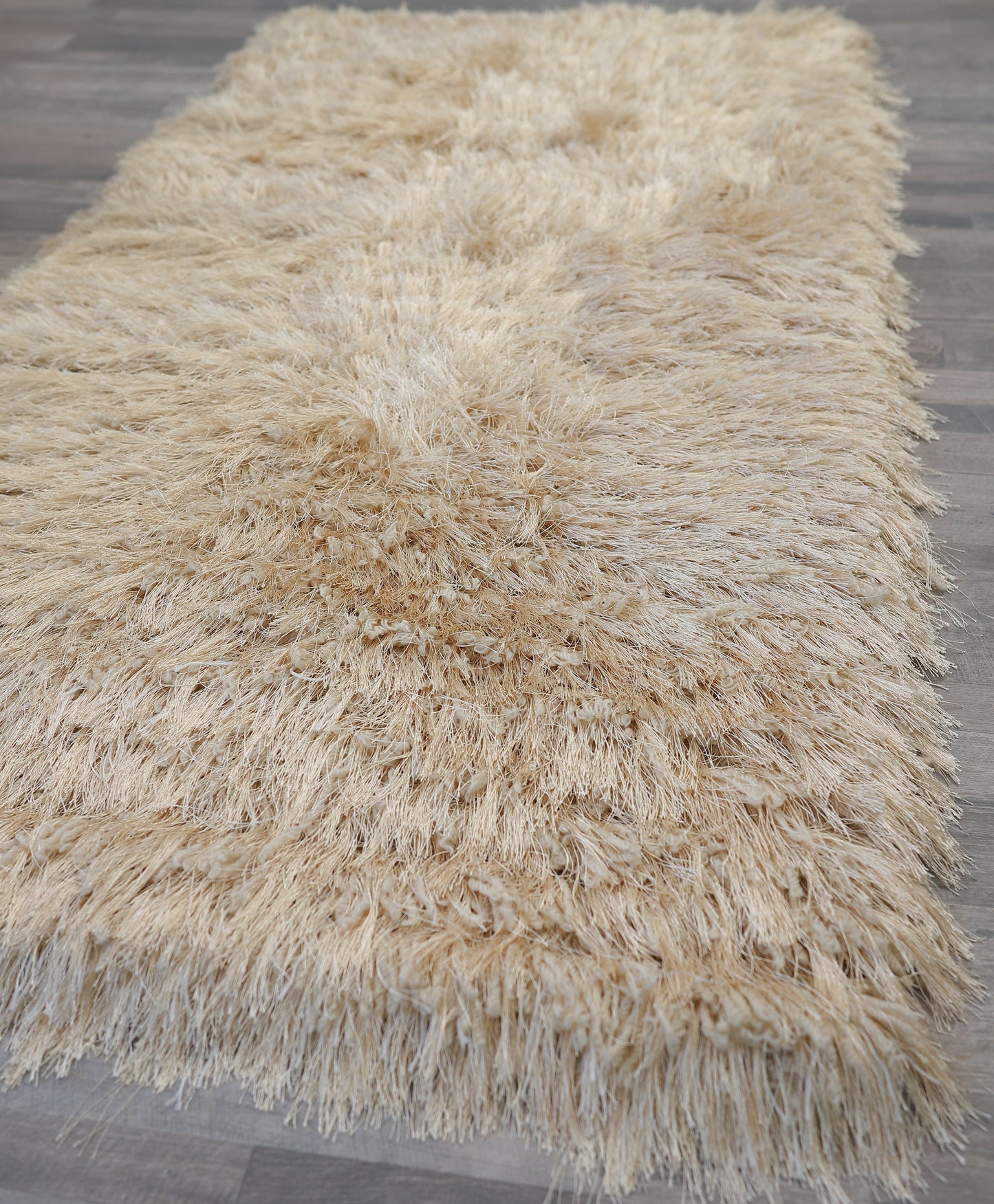 Camel Beige Fringe Rug