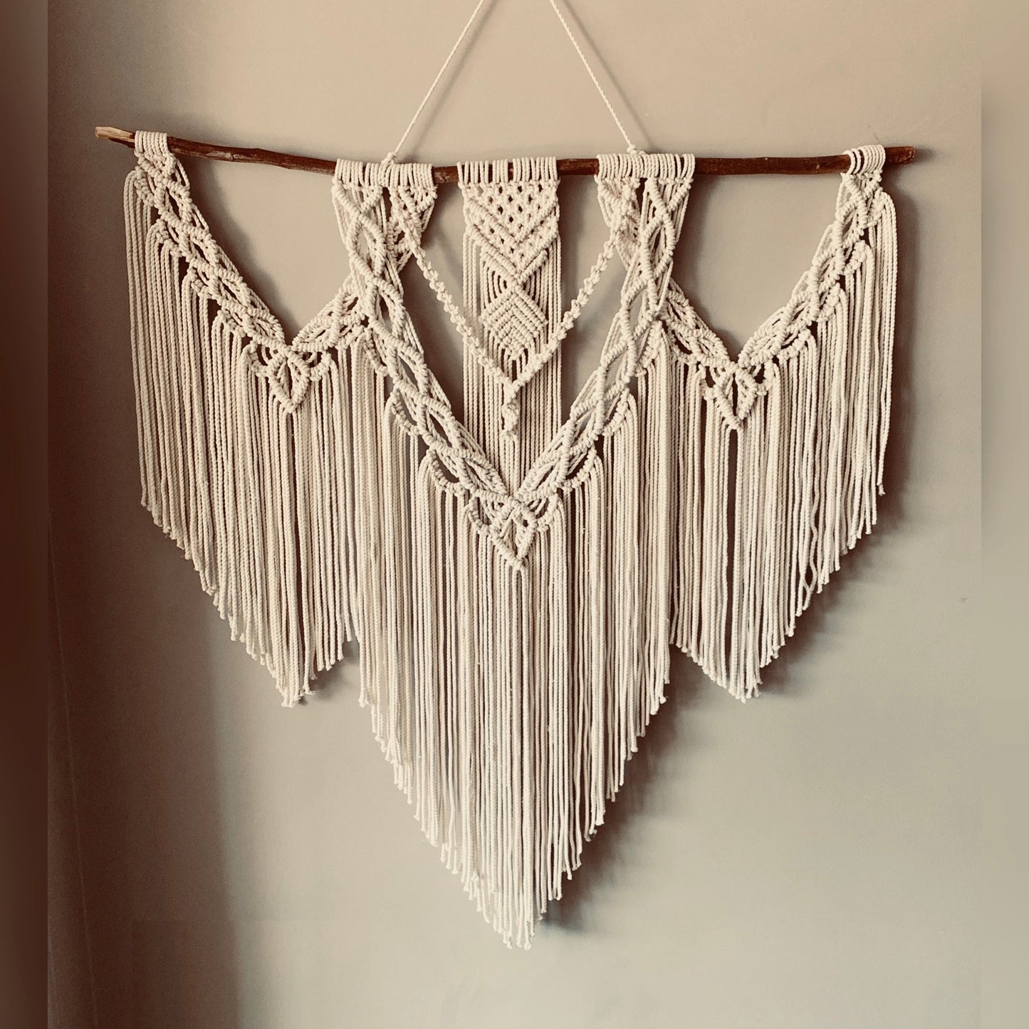 Modern White Macrame